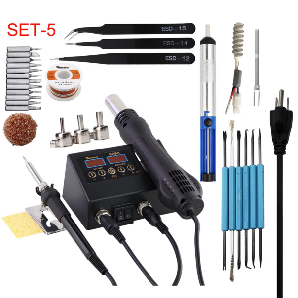 Soldering Station Iron Hot Air 2 in 1 BGA ReworkHeat Gun Desoldering Repair for Cell-Phone PCB IC Welding Tools Kit - Image 18