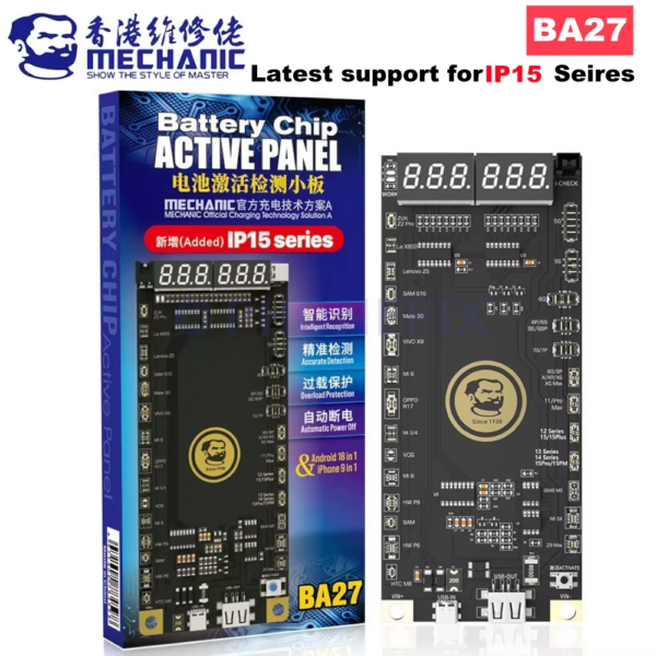 MECHANIC BA27 Battery Activation Detection Board for Iphone 5-15 Pro Max Android Phones Motherboard One-Click Activation Repair - Image 2