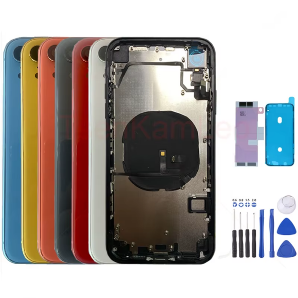 Housings for Iphone XR Battery Cover Door with Frame Replacement Kit for Model A1984,A2105,A2106,A2107 - Image 2