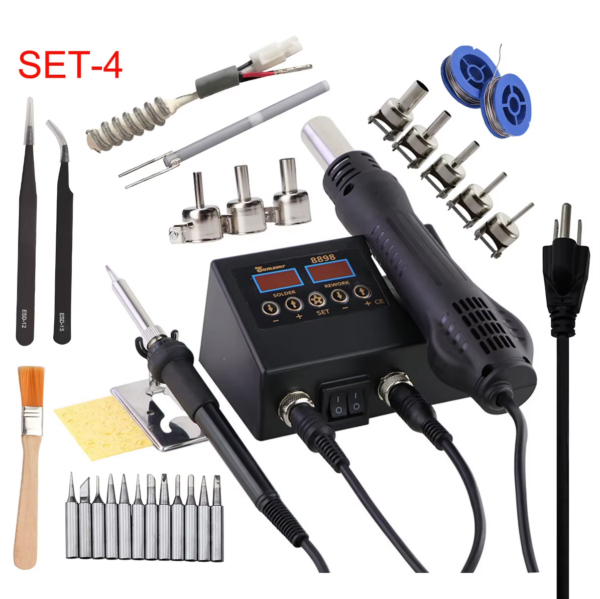 Soldering Station Iron Hot Air 2 in 1 BGA ReworkHeat Gun Desoldering Repair for Cell-Phone PCB IC Welding Tools Kit - Image 11