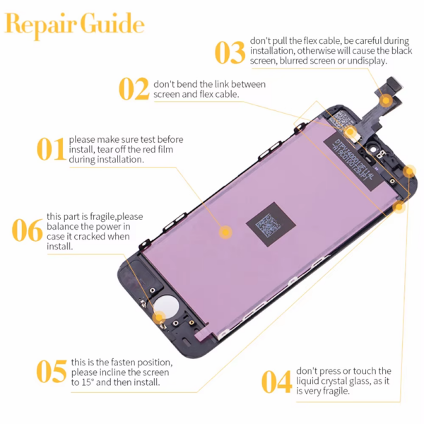 LCD Display for Iphone 5 5C 5S 6 6S 6 7 8 plus Touch Screen Digitizer Replacement - Image 3