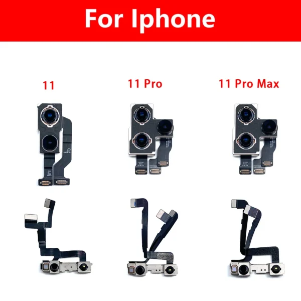 Rear Camera Module Flex + Front Facing Camera Replacement for Iphone 11 14 Pro Max14 Plus - Image 3