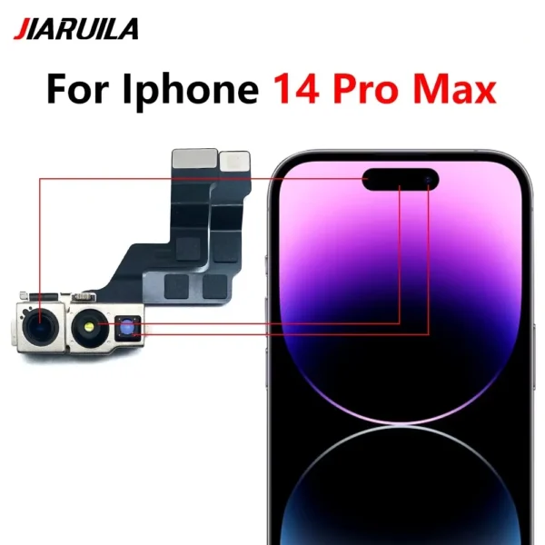 Rear Camera Module Flex + Front Facing Camera Replacement for Iphone 11 14 Pro Max14 Plus - Image 16