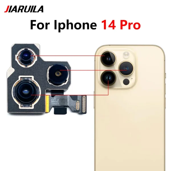 Rear Camera Module Flex + Front Facing Camera Replacement for Iphone 11 14 Pro Max14 Plus - Image 15