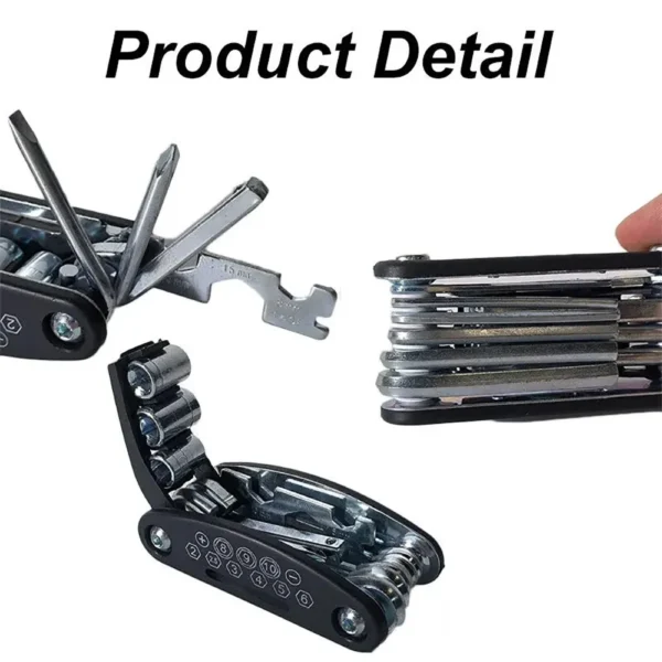 Bike Portable Socket 16 in 1 Multipurpose Wrench Bicycle Multi Tool Screwdriver Mountain Motorcycle Bicycle Repair Tools - Image 6