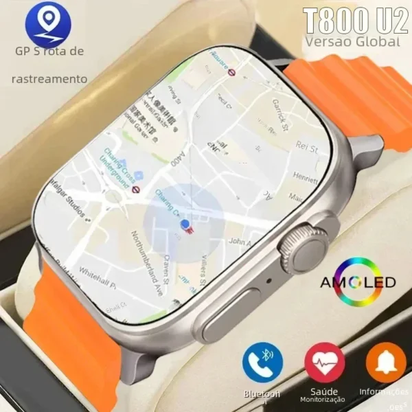 Watch T800 U2 Smart Watch 49Mm 2024 New NFC Men Women GPS Track Bluetooth Call BT Music Games Wireless Charging Smartwatch - Image 3