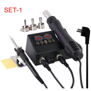 Soldering Station Iron Hot Air 2 in 1 BGA ReworkHeat Gun Desoldering Repair for Cell-Phone PCB IC Welding Tools Kit