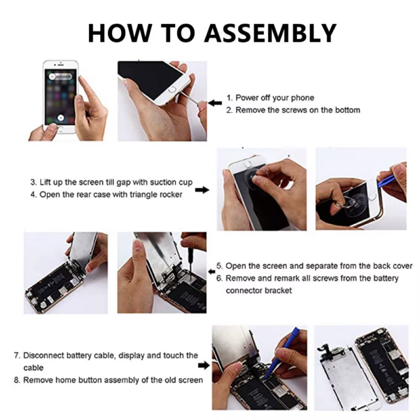 LCD Display for Iphone 5 5C 5S 6 6S 6 7 8 plus Touch Screen Digitizer Replacement - Image 5