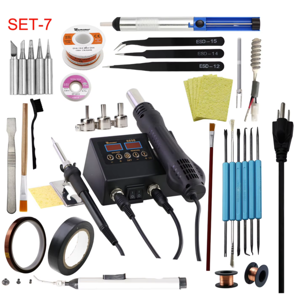 Soldering Station Iron Hot Air 2 in 1 BGA ReworkHeat Gun Desoldering Repair for Cell-Phone PCB IC Welding Tools Kit - Image 16