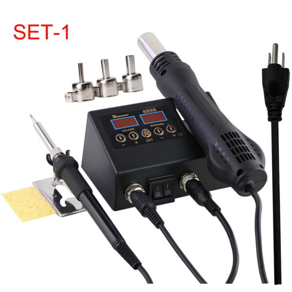 Soldering Station Iron Hot Air 2 in 1 BGA ReworkHeat Gun Desoldering Repair for Cell-Phone PCB IC Welding Tools Kit - Image 13