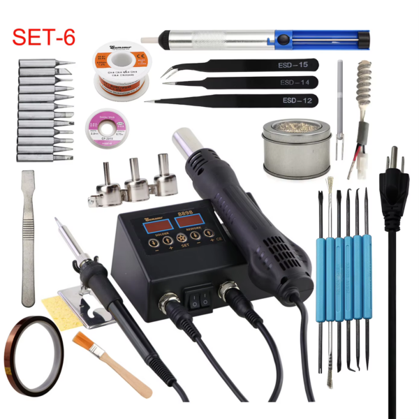 Soldering Station Iron Hot Air 2 in 1 BGA ReworkHeat Gun Desoldering Repair for Cell-Phone PCB IC Welding Tools Kit - Image 20