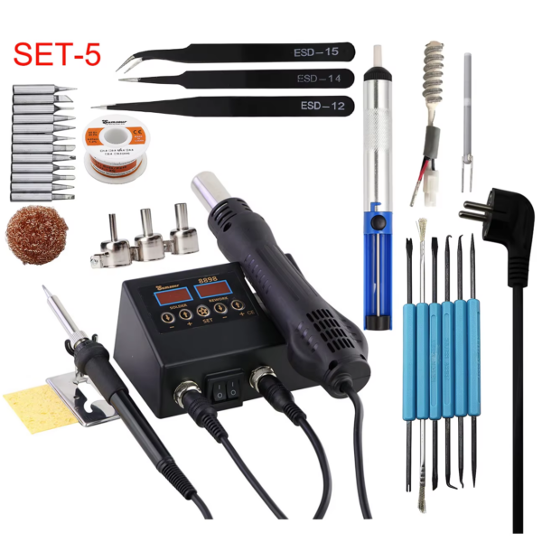 Soldering Station Iron Hot Air 2 in 1 BGA ReworkHeat Gun Desoldering Repair for Cell-Phone PCB IC Welding Tools Kit - Image 10