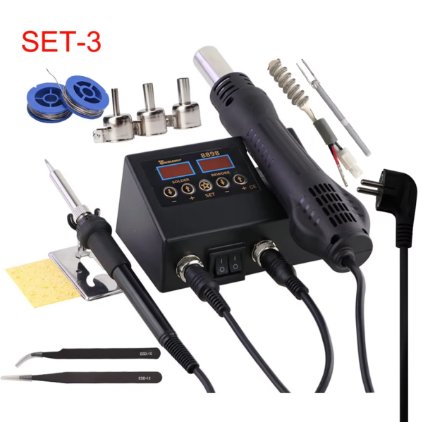 Soldering Station Iron Hot Air 2 in 1 BGA ReworkHeat Gun Desoldering Repair for Cell-Phone PCB IC Welding Tools Kit - Image 14