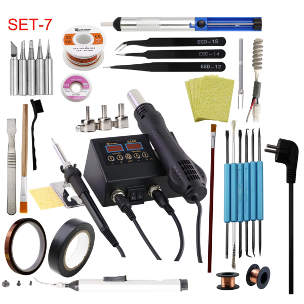 Soldering Station Iron Hot Air 2 in 1 BGA ReworkHeat Gun Desoldering Repair for Cell-Phone PCB IC Welding Tools Kit - Image 19