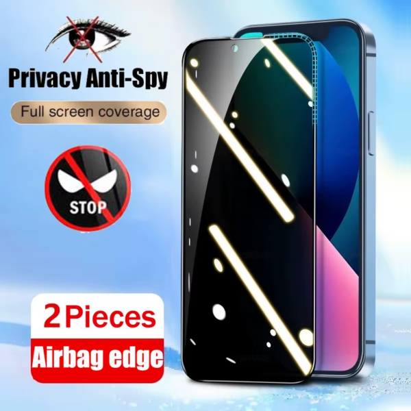 Airbag Edge Glass Privacy Screen Protector for Iphone XR X XS 11 12 13 Mini 14 15 16 Pro MAX plus SE - Image 3