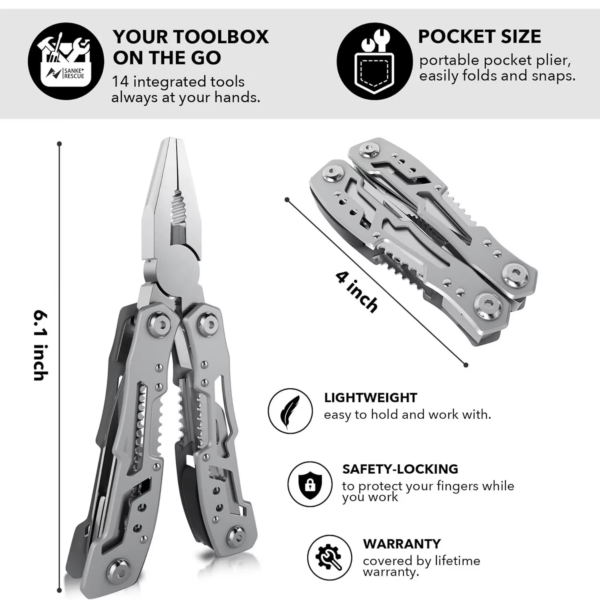 Hand Diy Multi Tools Multi-Tool Folding Knives Scissor Cutters EDC Survival Gear Manual Pliers Fishing Outdoor Survival Camping - Image 2