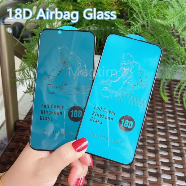 18D Airbag Screen Protector for Iphone 14 13 12 11 Pro Max Full Tempered Glass for Iphone XS MAX XR 15 plus Protective Film