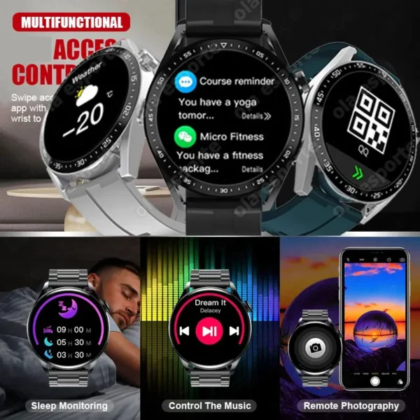 Smart Watch New Bluetooth Call Full Touch Amoled Diy Dails Sport Waterproof Smartwatch Pk Gt3 Pro Watch - Image 5