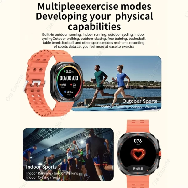 Smartwatch Men 1.52Inch HD Bluetooth Calls Waterproof Fitness Smart Watch 2025 Suitable for Samsung Galaxy Watch 7 Ultra New NFC - Image 5