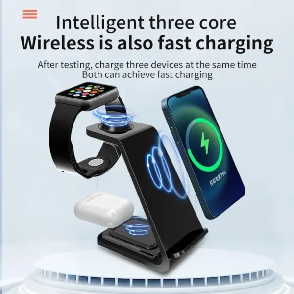 20W 3 in 1 Wireless Charger Stand Fast Charging Dock Station for Iphone 16 15 14 13 12 11 Pro Max Apple Watch 8 7 6 Airpods - Image 3