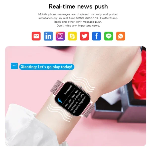 Full Touch Sport Smart Watch Men Women Heart Rate Fitness Tracker Bluetooth Call Smartwatch Wristwatch GTS 2 P8 plus Watch - Image 3