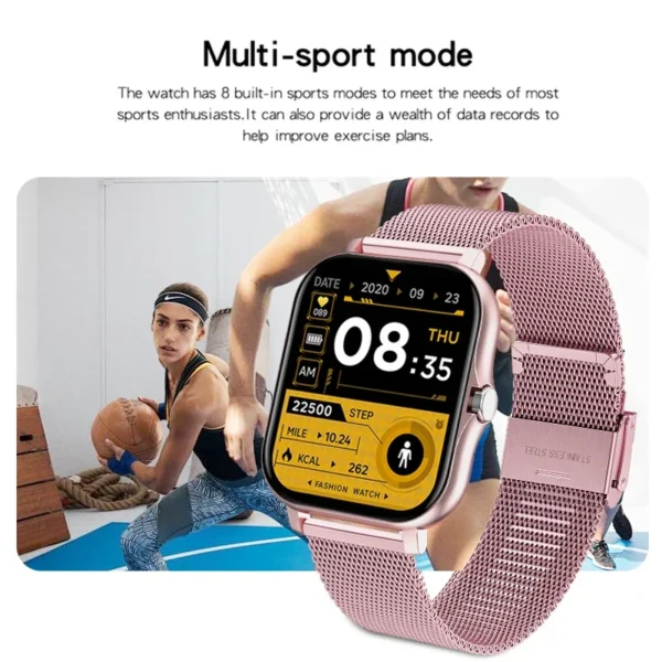 Full Touch Sport Smart Watch Men Women Heart Rate Fitness Tracker Bluetooth Call Smartwatch Wristwatch GTS 2 P8 plus Watch - Image 4