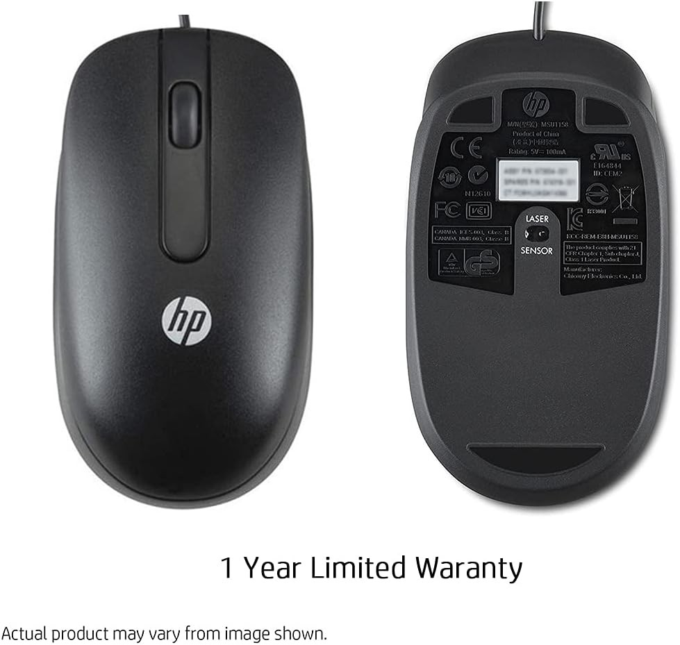 HP 3-Button USB Laser Mouse - Mice (USB, Wheel, Laser, 1000 DPI, Note) - Image 6