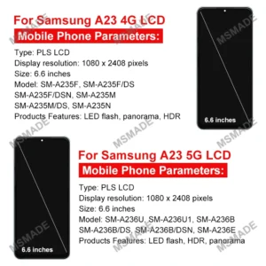 Samsung Galaxy A23 4G SM-A235F Display A23 5G SM-A236U LCD