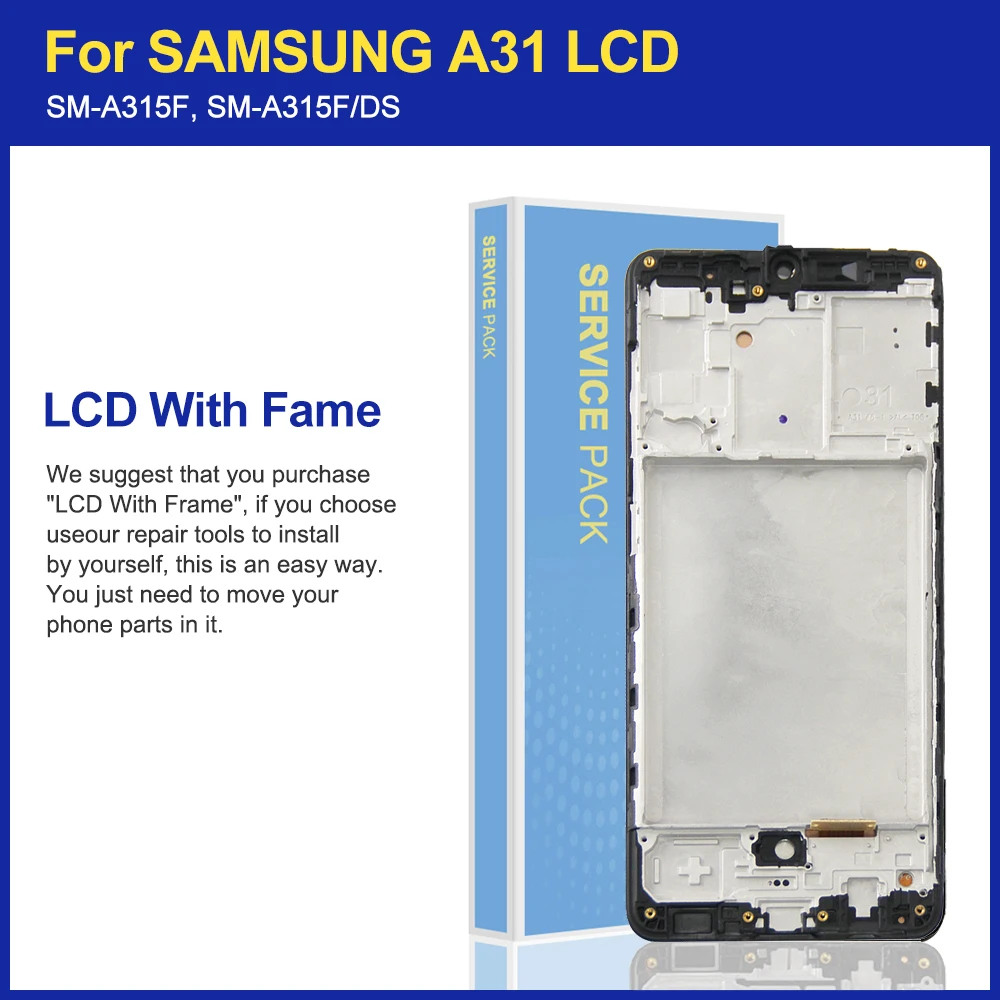 6.4''For Samsung Galaxy A31 A315 LCD TFT Display with Frame - Image 3