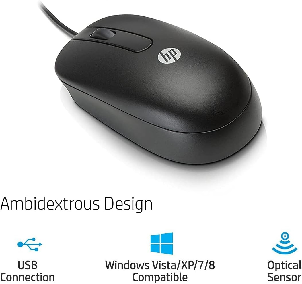 HP 3-Button USB Laser Mouse - Mice (USB, Wheel, Laser, 1000 DPI, Note) - Image 4