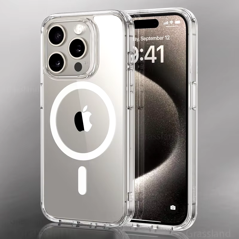 Magsafe Case for Iphone 16 15 14 13 12 11 Pro XR XS Max 7 8 plus Back Cover Transparent Case - Image 2