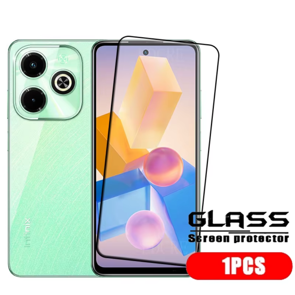 Infinix Hot 40I Glass Infinix Hot 40I Tempered Glass Protective Full Cover Glue HD 9H Screen Protector