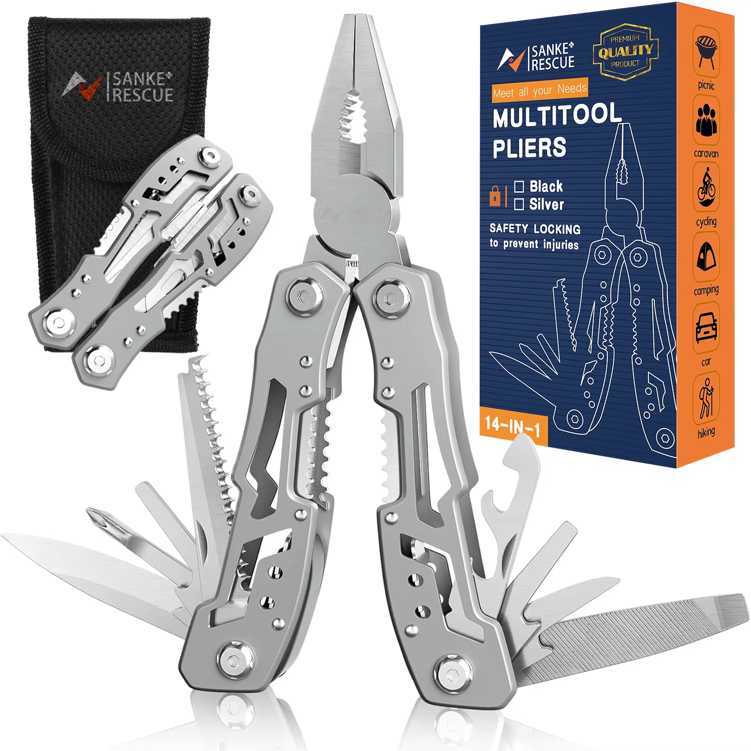 Hand Diy Multi Tools Multi-Tool Folding Knives Scissor Cutters EDC Survival Gear Manual Pliers Fishing Outdoor Survival Camping - Image 1