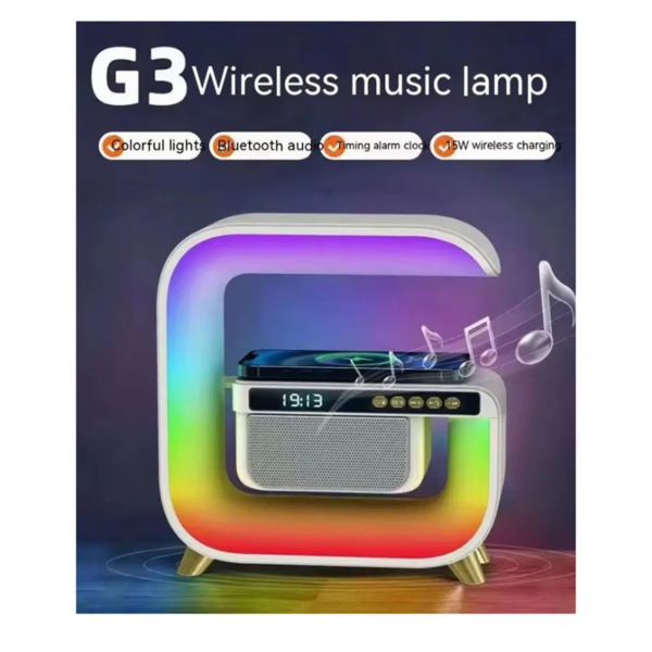 XM-G3 Bluetooth Speaker Alarm Clock 15W Wireless Charging Colorful Light