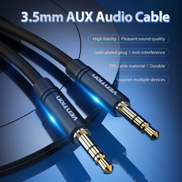 Jack 3.5Mm Aux Cable Male to Male 3.5Mm Audio Cable Jack for JBL Xiaomi Oneplus Headphones Speaker Cable Car Aux Cord
