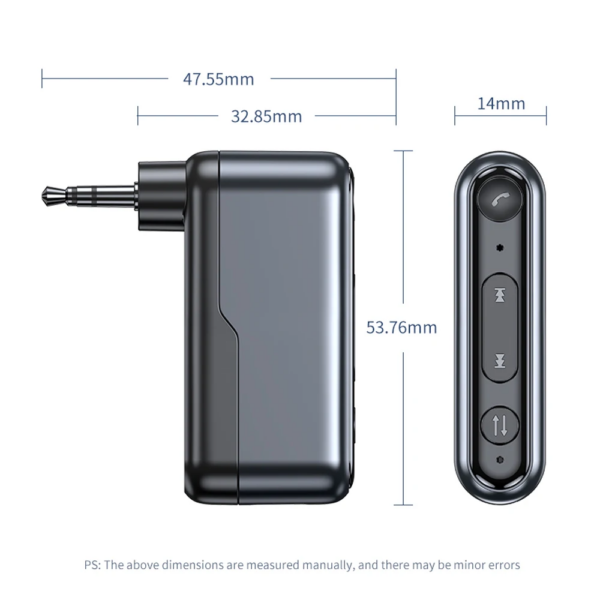 Bluetooth 5.3 AUX 3.5mm Audio Receiver HIFI Stereo Lossless Music Wireless Adapter Support TWS Mode With Mic For Speaker Headset