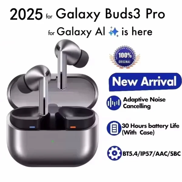 Galaxy Buds3 Pro 2025 Wireless Earbuds, Hybrid ANC in-Ear Headphones, 25H Playtime, Hi-Fi Sound for Gym/Running 2nd Grade