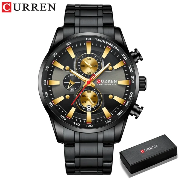 CURREN Mens Watches Waterproof Luxury Wristwatch Men Chronograph