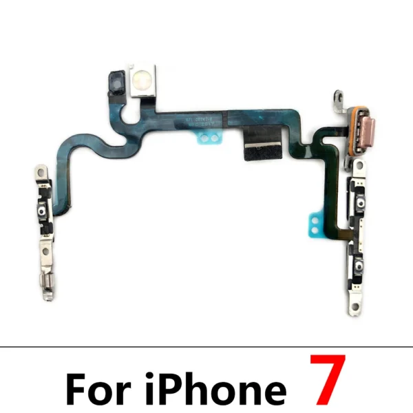 Power Flex Cable for Iphone 7 8 plus X XR XS Max Mute & Volume Switch on off Button Key Replacement Parts