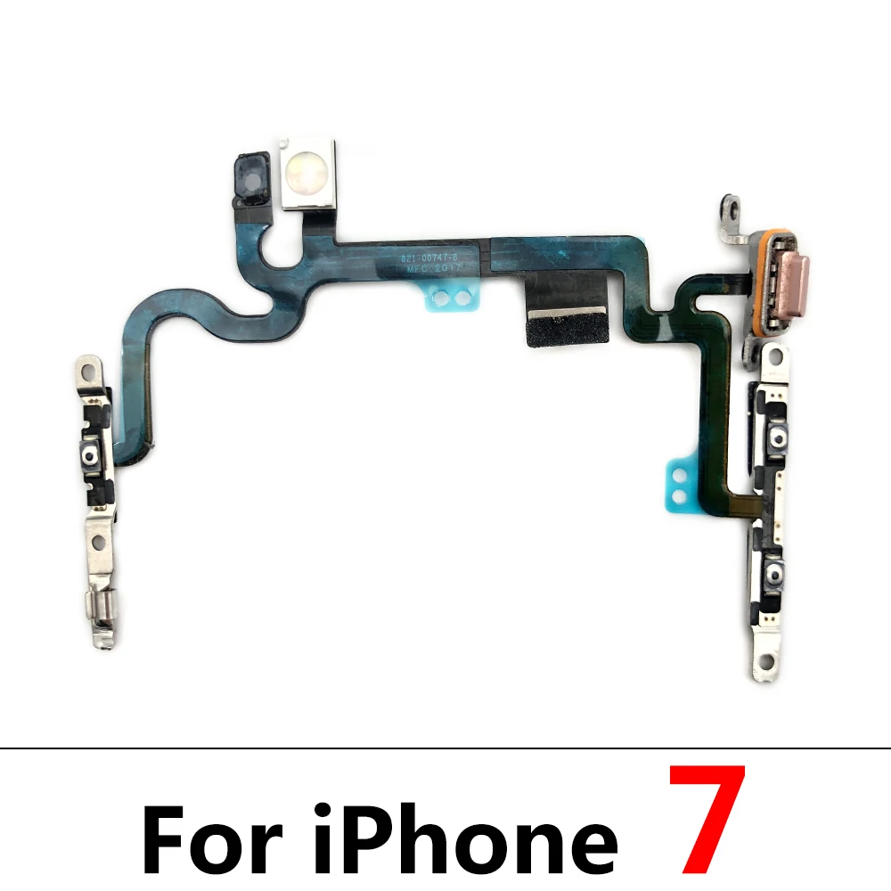 Power Flex Cable for Iphone 7 8 plus X XR XS Max Mute & Volume Switch on off Button Key Replacement Parts - Image 17