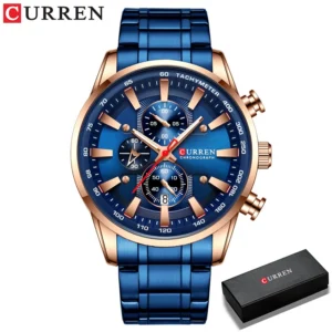 CURREN Mens Watches Waterproof Luxury Wristwatch Men Chronograph