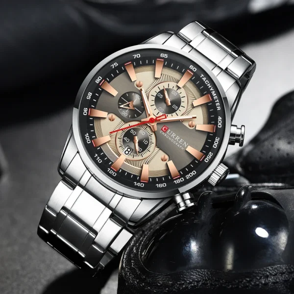 CURREN Mens Watches Waterproof Luxury Wristwatch Men Chronograph