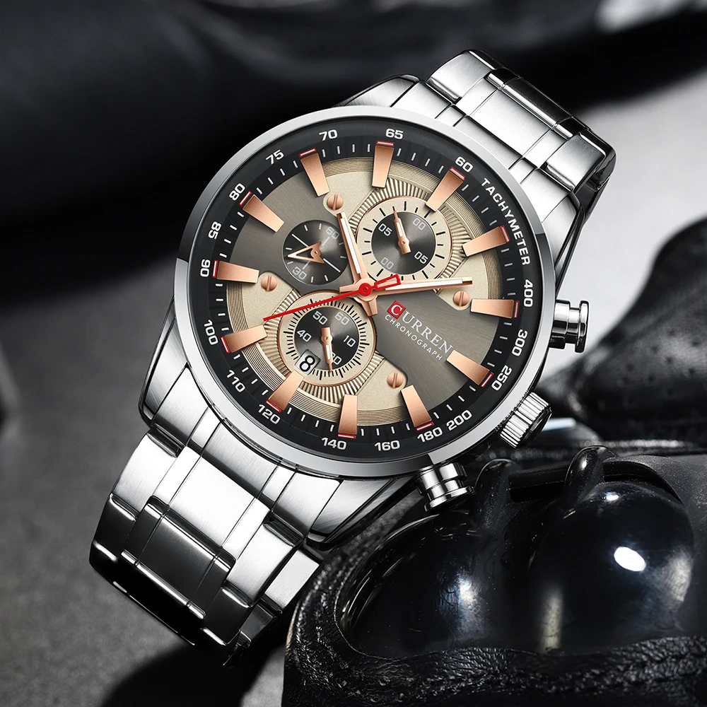 CURREN Mens Watches Waterproof Luxury Wristwatch Men Chronograph - Image 7