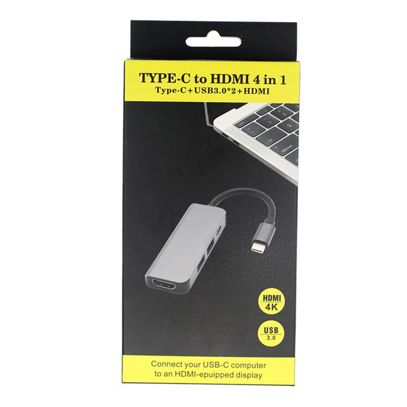 Type C to HDMI USB 3.0 HUB Adapter Convertor 4 in 1 USB 3.1 - Image 6