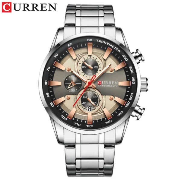 CURREN Mens Watches Waterproof Luxury Wristwatch Men Chronograph