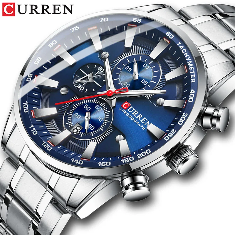 CURREN Mens Watches Waterproof Luxury Wristwatch Men Chronograph - Image 2