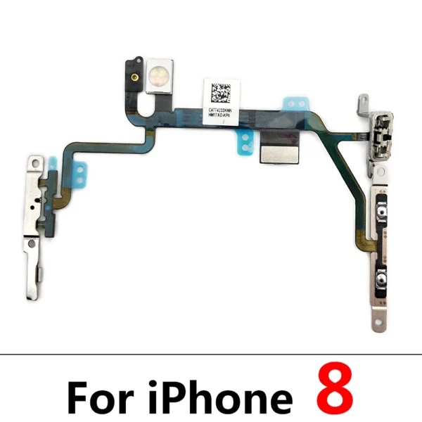 Power Flex Cable for Iphone 7 8 plus X XR XS Max Mute & Volume Switch on off Button Key Replacement Parts