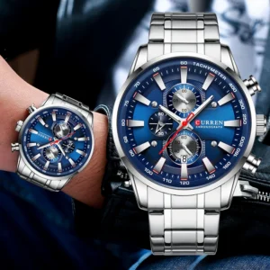CURREN Mens Watches Waterproof Luxury Wristwatch Men Chronograph - Image 3