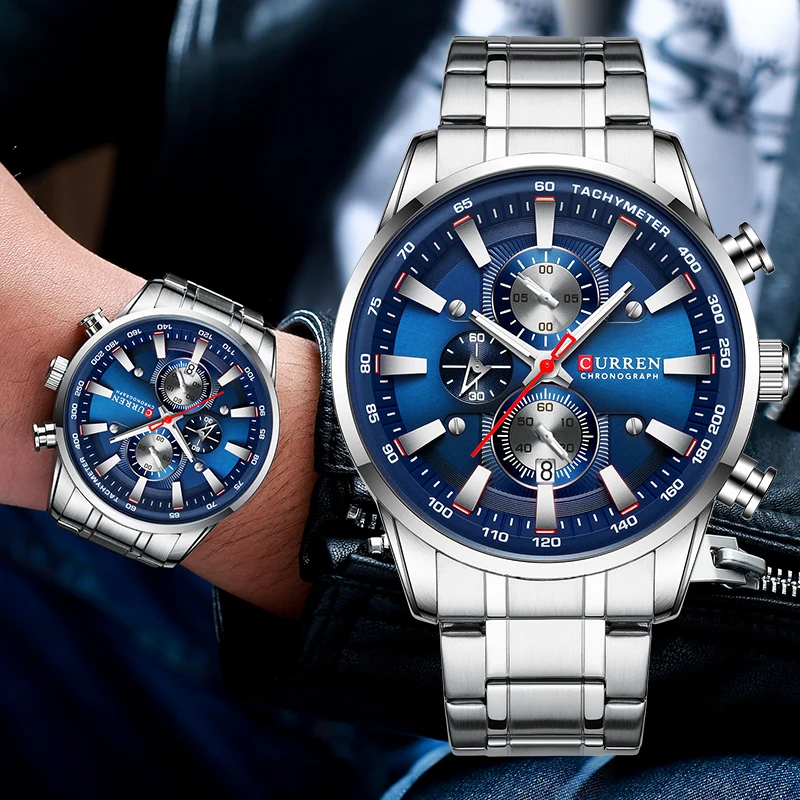 CURREN Mens Watches Waterproof Luxury Wristwatch Men Chronograph - Image 3