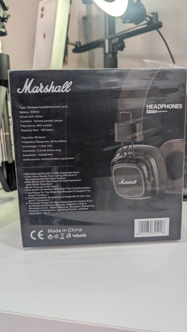 Marshall Major IV ? Wireless Bluetooth Over-Ear Headphones 2nd Grade